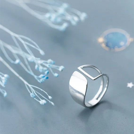 Bold Hollow Geometric Punk Ring-State of Style