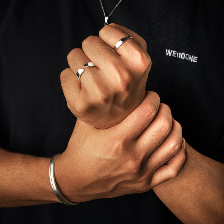 Bold Men's Ring - Arvid-Silver-State of Style