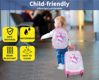 Kids 2-Piece Travel Luggage Set with Backpack – Jungle | Travel | Unicorn