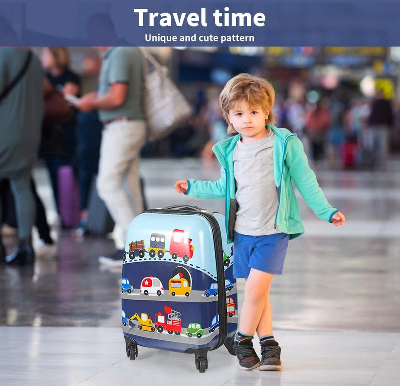 Kids 2-Piece Travel Luggage Set with Backpack – Jungle | Travel | Unicorn