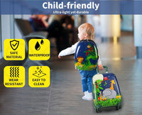 Kids 2-Piece Travel Luggage Set with Backpack – Jungle | Travel | Unicorn