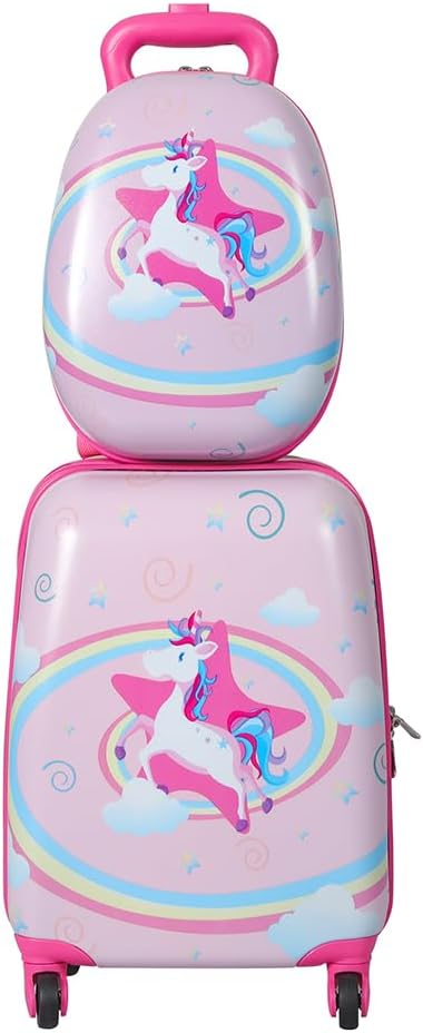 Kids 2-Piece Travel Luggage Set with Backpack – Jungle | Travel | Unicorn