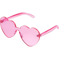 Borderless Heart-Shaped Transparent Sunglasses - Cora-Pink-State of Style