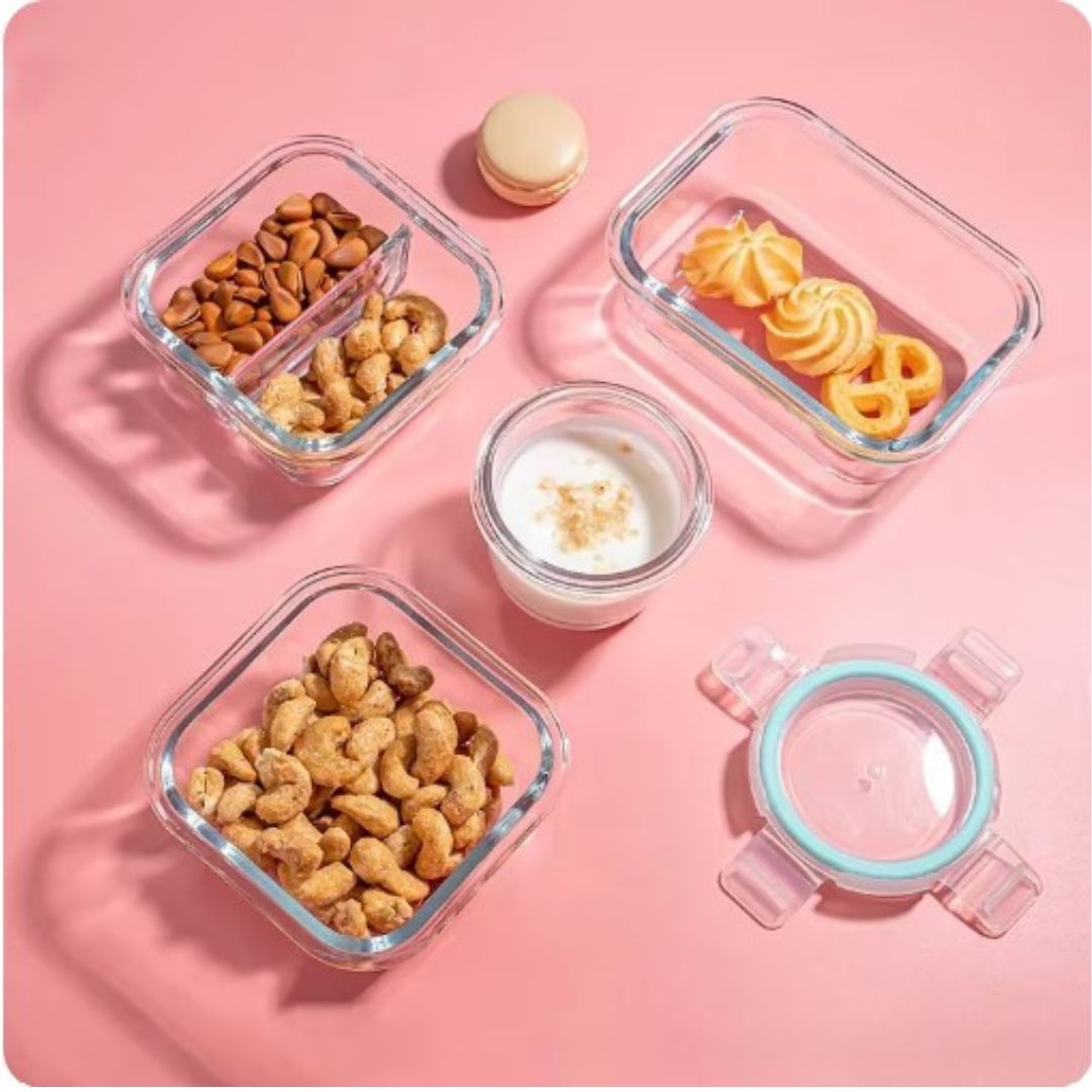 Borosilicate Glass Lunchbox - GlassGuard Bento-1x Rectangle 320ml-State of Style