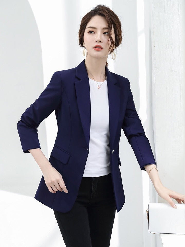 BossBlazer | Elegant & Versatile Women's Blazer-Navy Blue-M-State of Style