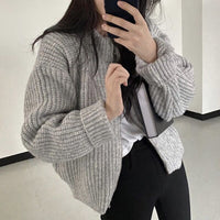 BosVest | Elegant & Cosy Women's Knit Cardigan-Grey-One Size-State of Style
