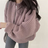 BosVest | Elegant & Cosy Women's Knit Cardigan-Purple-One Size-State of Style