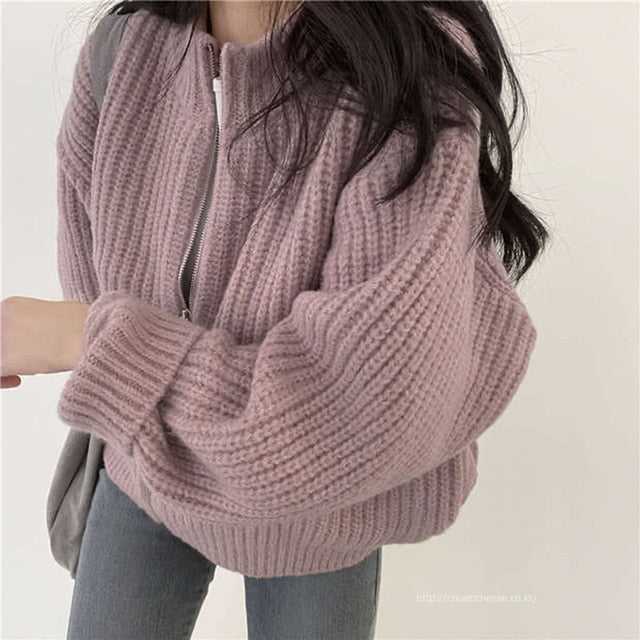 BosVest | Elegant & Cosy Women's Knit Cardigan-Purple-One Size-State of Style