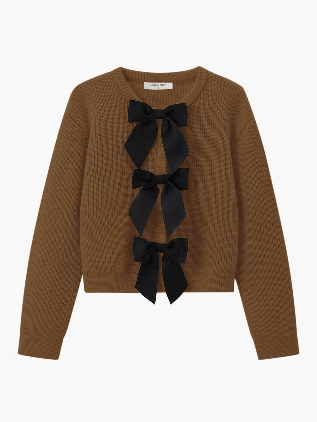 Bow Detail Women's Sweater - Isla-Brown-XS-State of Style