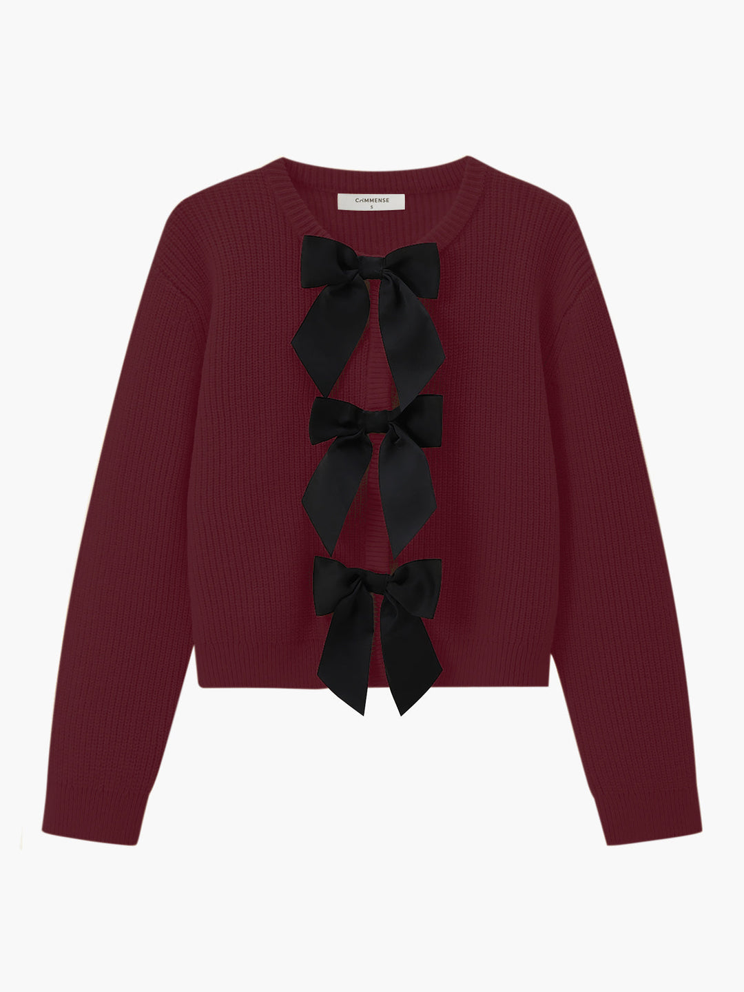 Bow Detail Women's Sweater - Isla-Burgundy-XS-State of Style