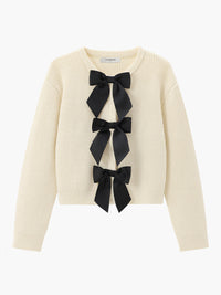 Bow Detail Women's Sweater - Isla-White-XS-State of Style