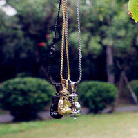 Boxing Glove Pendant Necklace | Bold Design for Men-3 cm-Gold-State of Style