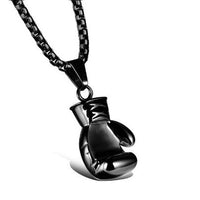 Boxing Glove Pendant Necklace | Bold Design for Men-3 cm-Ruthenium-State of Style