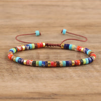 Braided Bracelet with 2.4mm Natural Stone Rollers - Seraphina-Chakra-State of Style