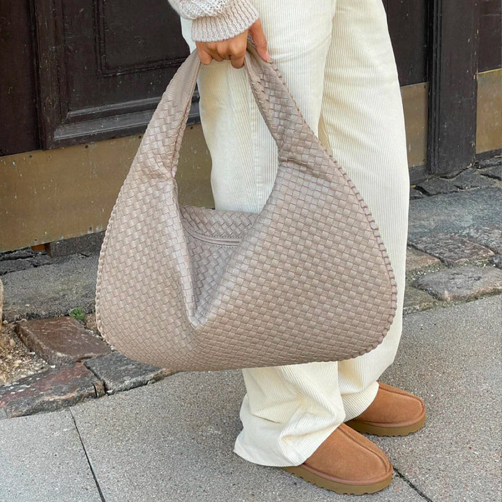 Braided Design Bag - Sophia-Beige-State of Style