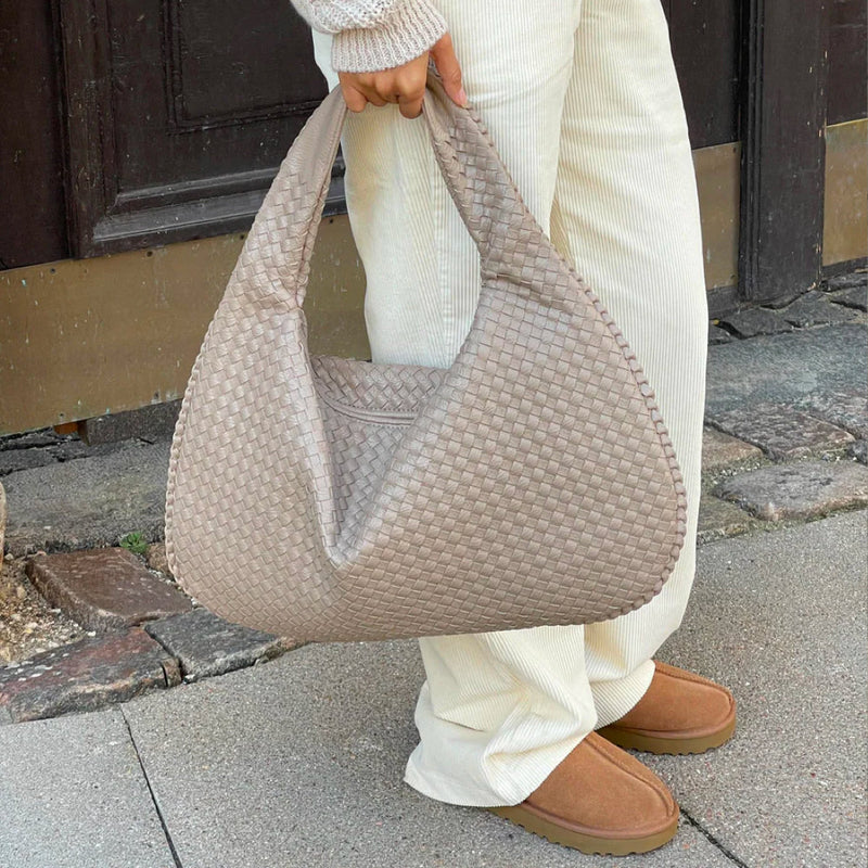 Braided Design Bag - Sophia-Beige-State of Style