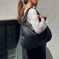 Braided Design Bag - Sophia-Black-State of Style