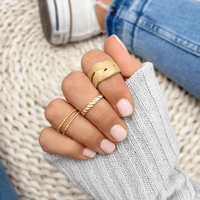 Braided Double Ring - Lina-Gold-5-State of Style