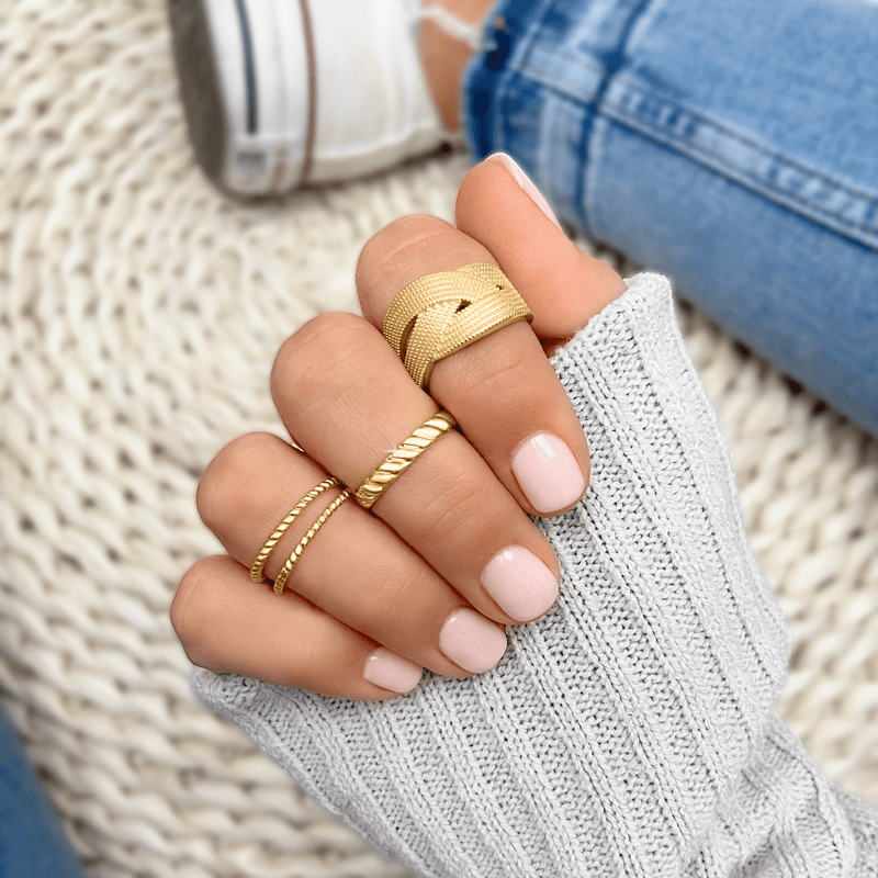 Braided Double Ring - Lina-Gold-5-State of Style