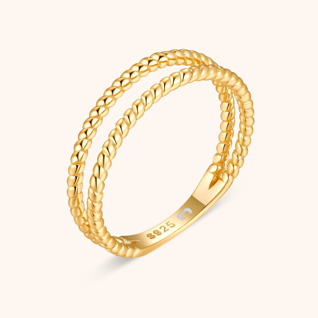 Braided Double Ring - Lina-Gold-5-State of Style