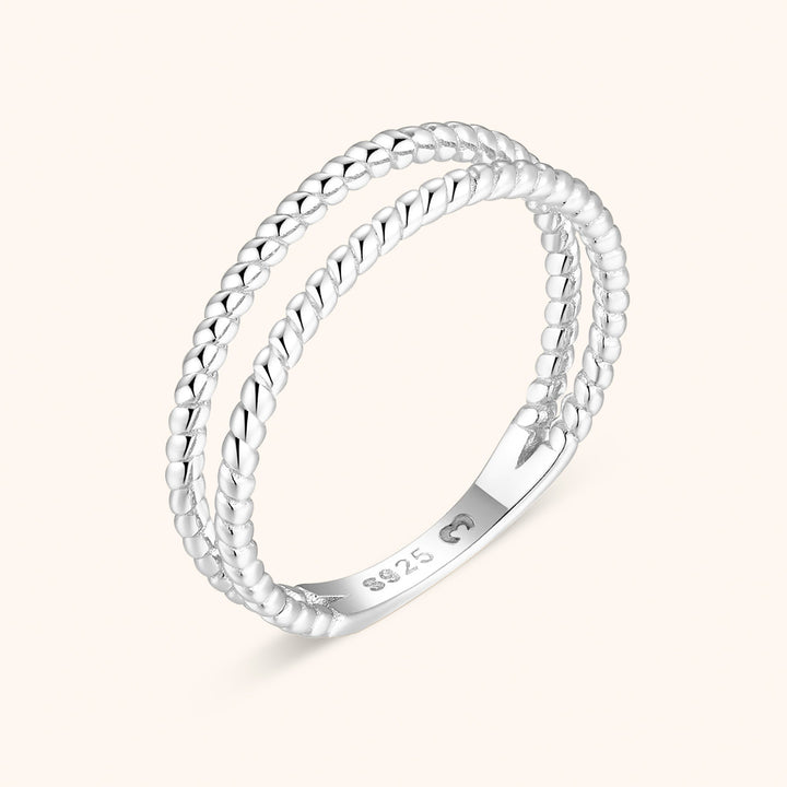 Braided Double Ring - Lina-Silver-6-State of Style