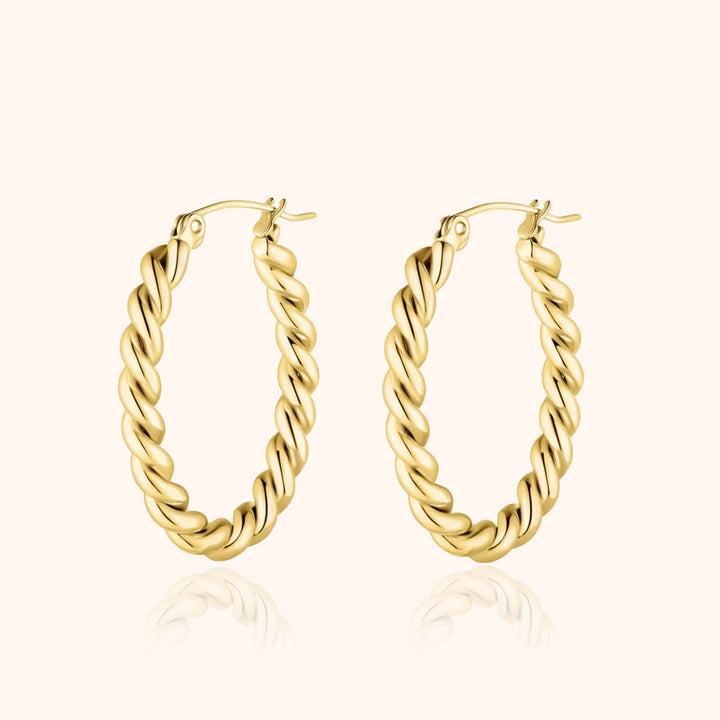 Braided Earrings - Fleur-Gold-State of Style