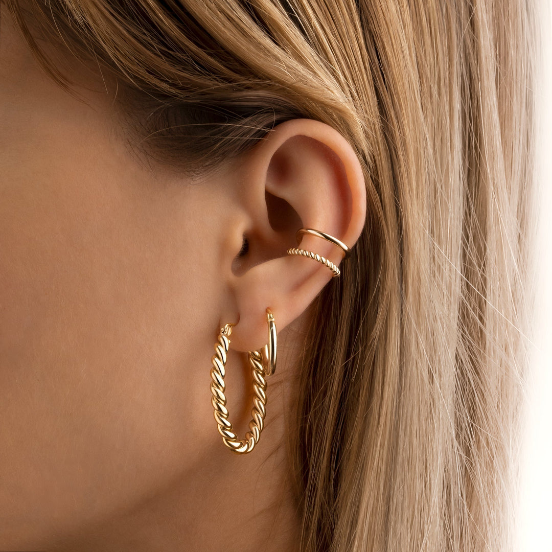 Braided Earrings - Fleur-Silver-State of Style