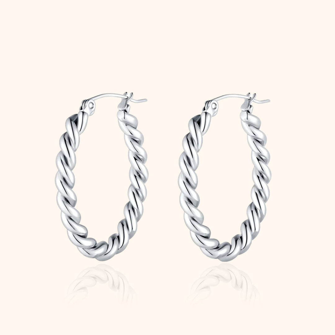 Braided Earrings - Fleur-Silver-State of Style