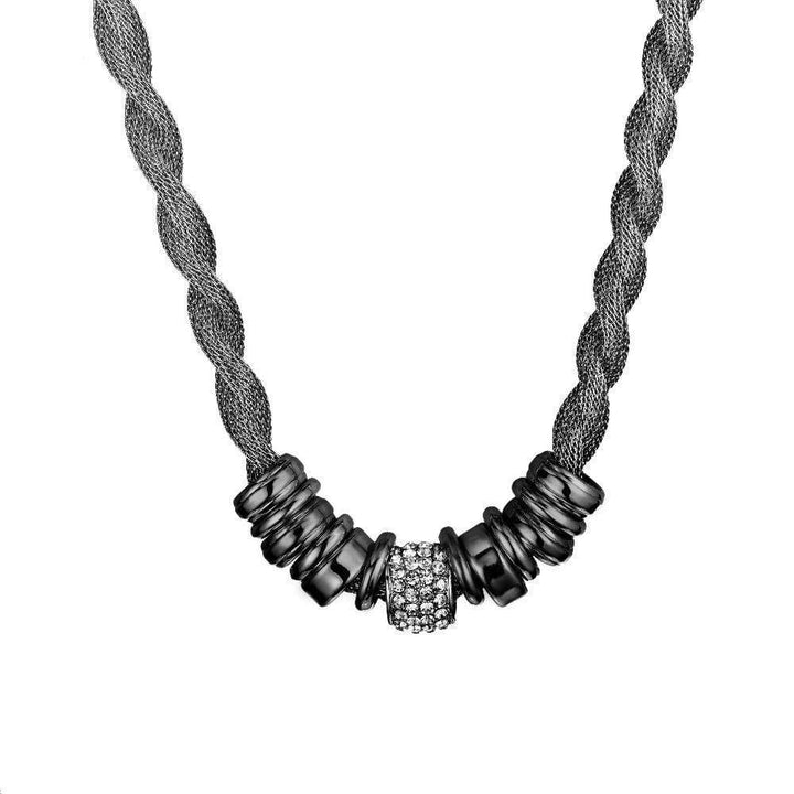 Braided Fashion Necklace - Lynora-Black-State of Style