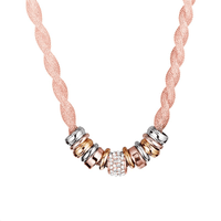 Braided Fashion Necklace - Lynora-Rose gold-State of Style
