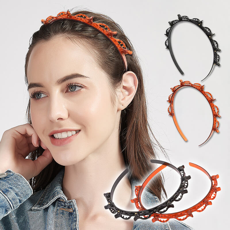 Braided Hairband with Grip – Bibi-Black-State of Style