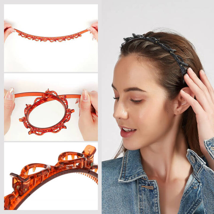 Braided Hairband with Grip – Bibi-Black-State of Style
