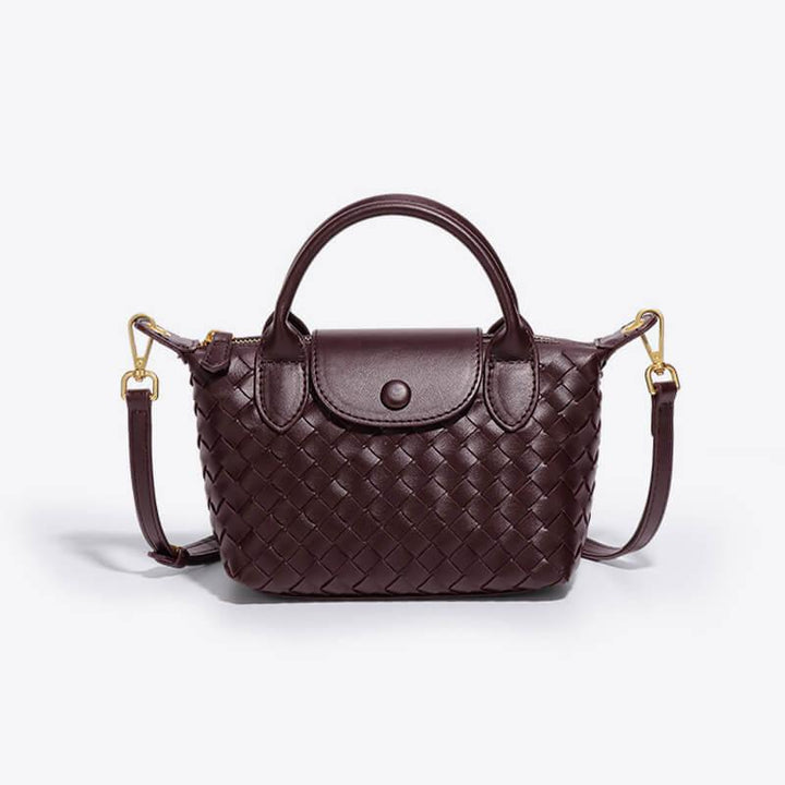Braided Mini Bag - Elena-Burgundy-State of Style