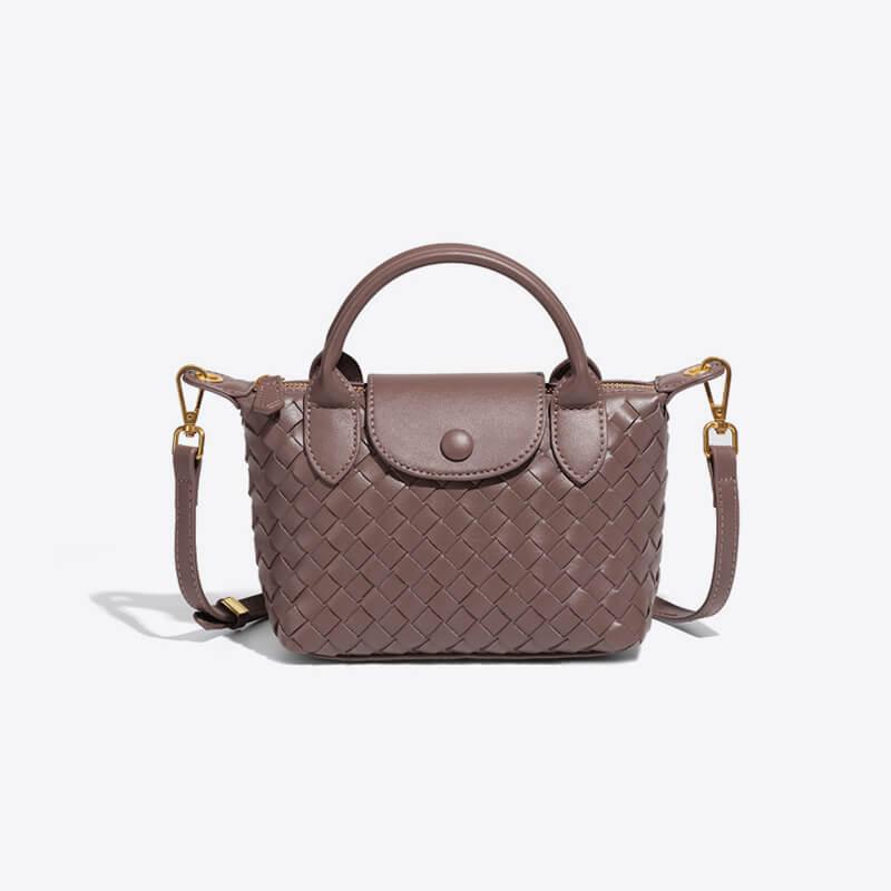 Braided Mini Bag - Elena-Dark Brown-State of Style