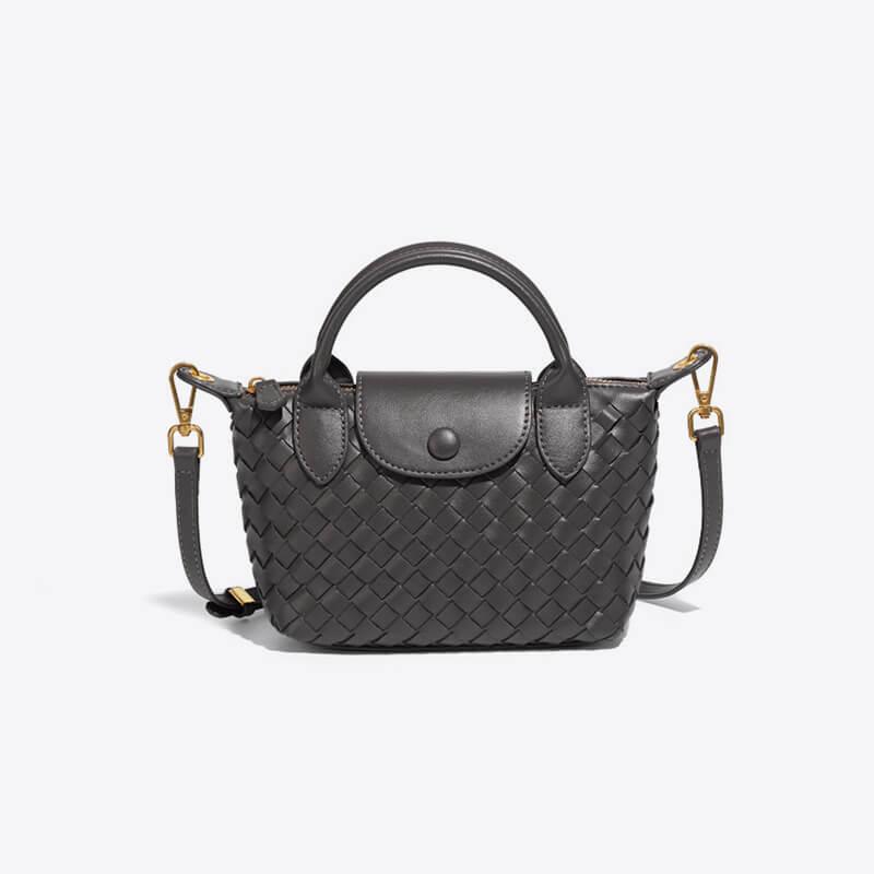 Braided Mini Bag - Elena-Dark Grey-State of Style