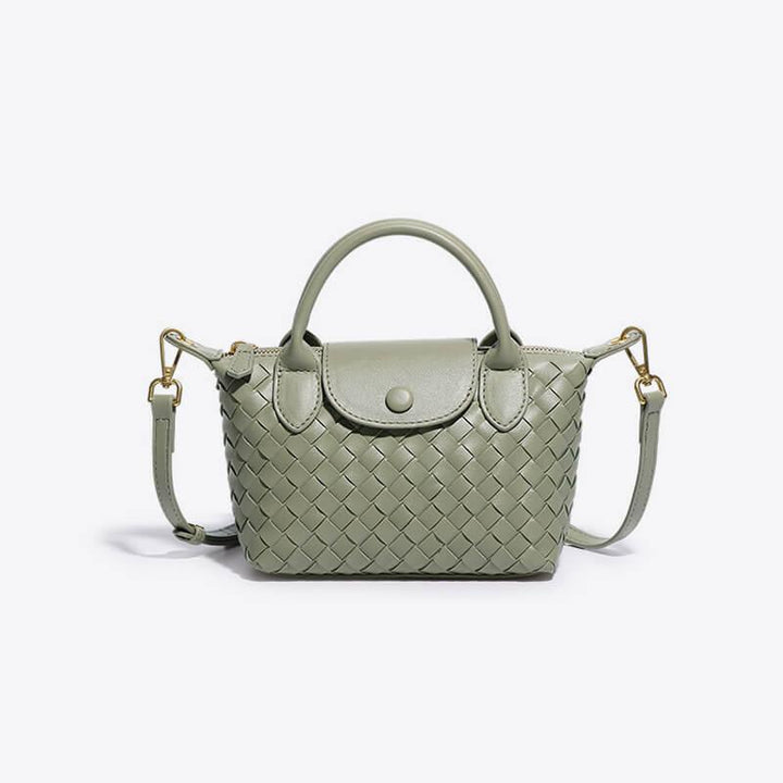 Braided Mini Bag - Elena-Light Green-State of Style