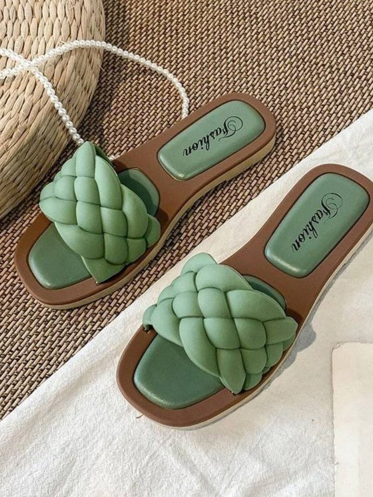 Braided Sandals | Stylish, Lightweight & Comfortable-Green-5.0-State of Style