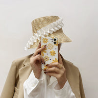 Braided summer hat with pleats and stripes – BreezyStripes-Khaki-One size fits all-State of Style