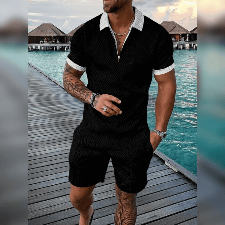 Bramwell – Unique and Comfortable Men's Set-Black-M-State of Style