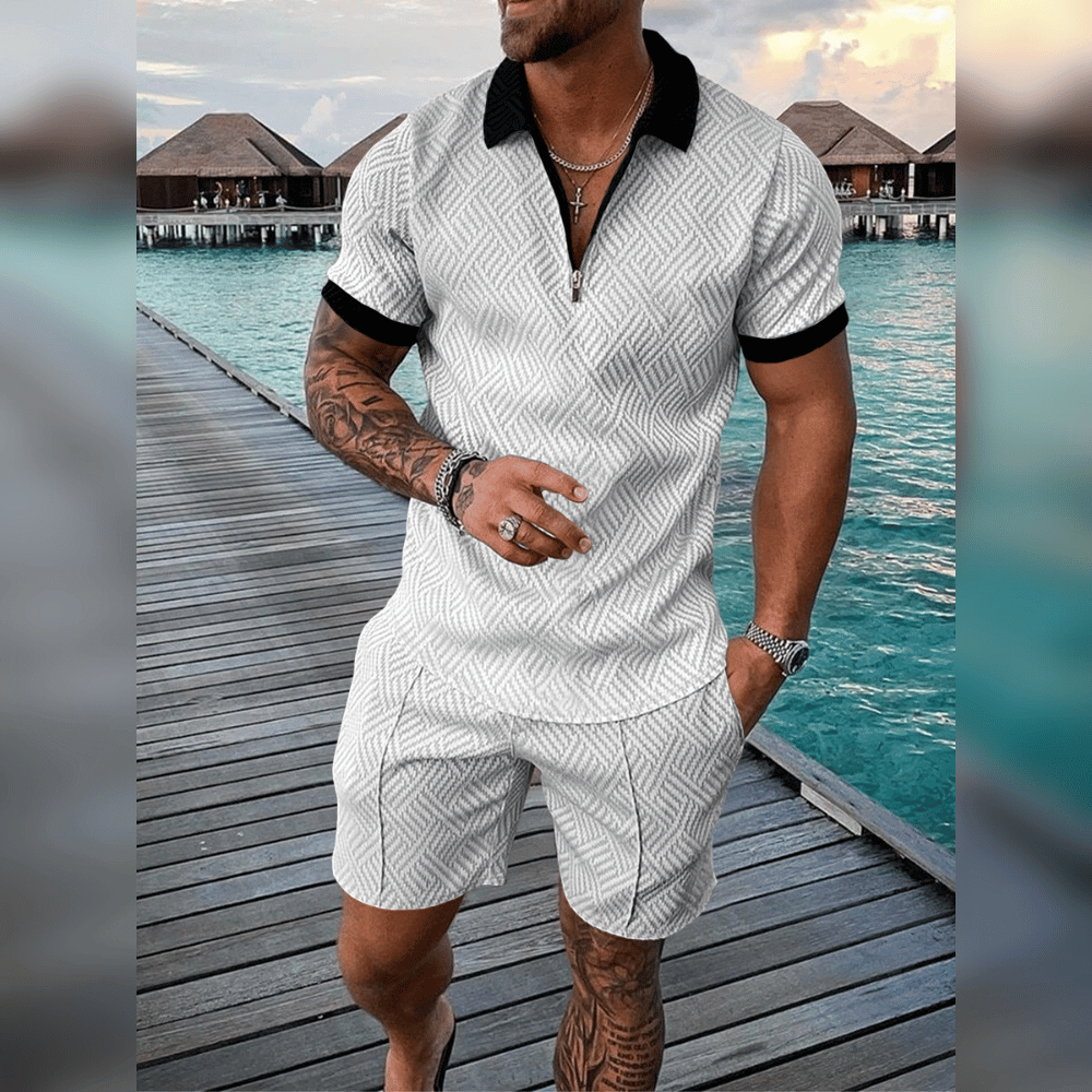 Bramwell – Unique and Comfortable Men's Set-White-M-State of Style