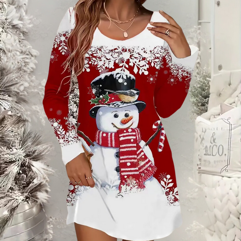 Brashine - Cheerful Christmas Dress for Ladies-XS-State of Style