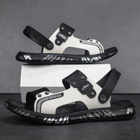 Breathable and Stylish Men's Sandals - Leandro-Black White-6-State of Style
