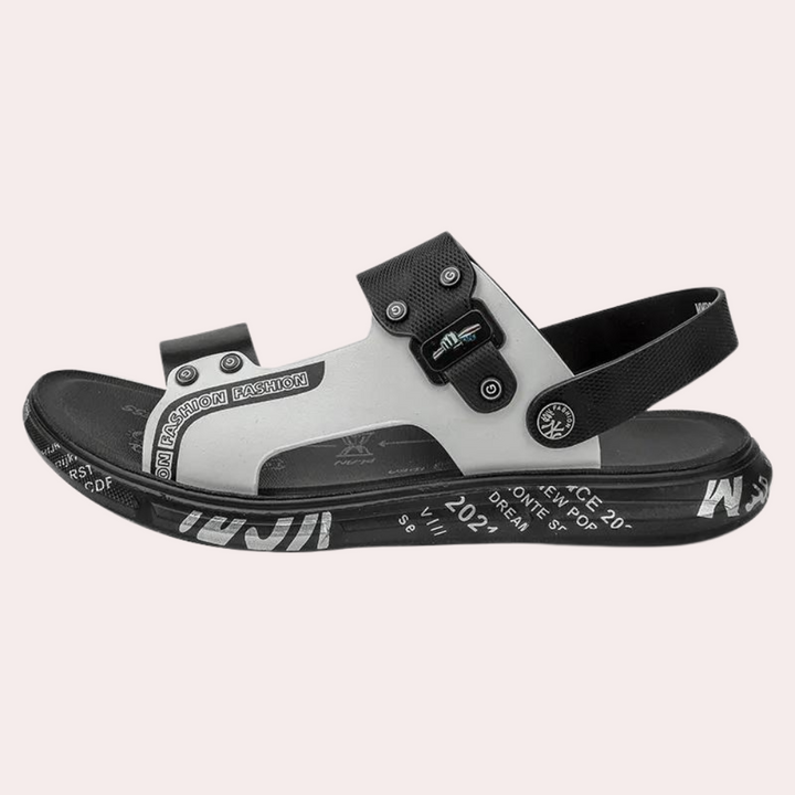 Breathable and Stylish Men's Sandals - Leandro-Brown White-6-State of Style