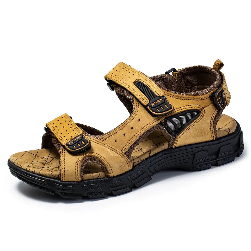 Breathable & Comfortable Men's Sandals with Ergonomic Footbed – Jonas-Yellow-Brown-5-State of Style