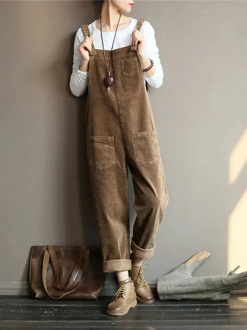 Breathable Denim Overall - Nova-Brown-S-State of Style
