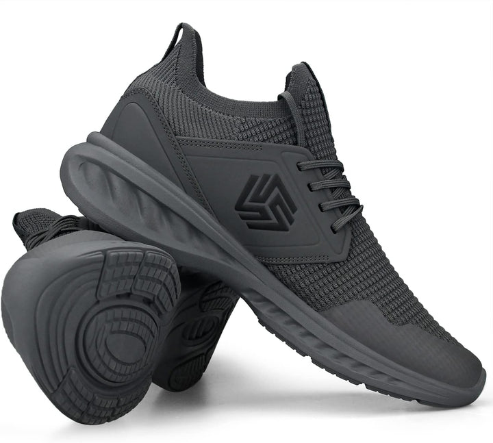 Breathable Men's Running Shoes - FlexiFit-Black-6.5-State of Style