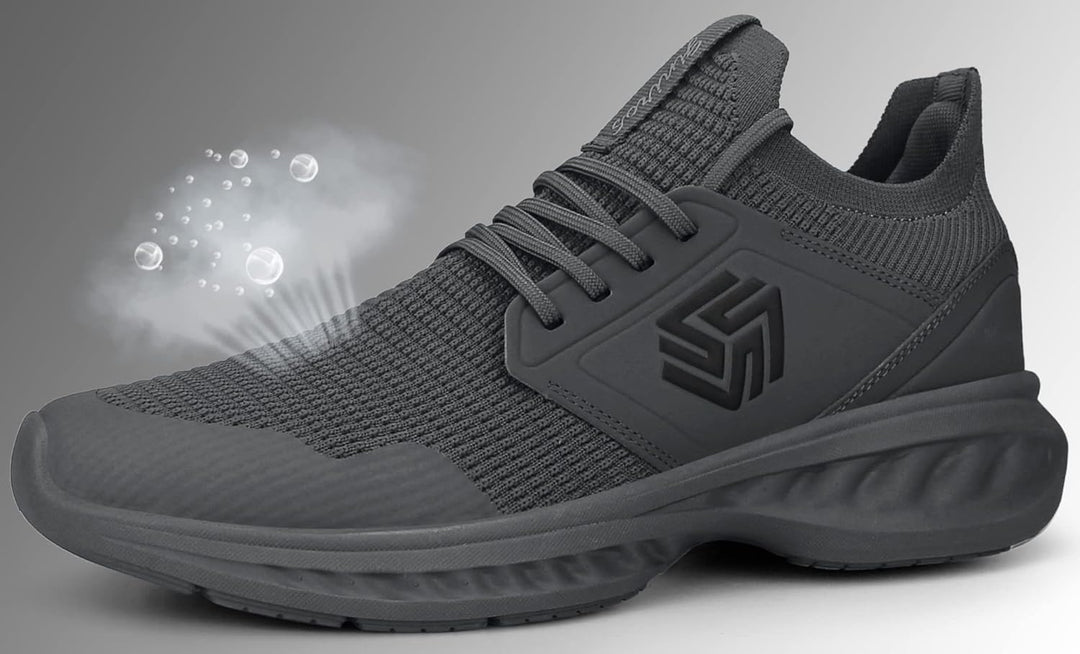 Breathable Men's Running Shoes - FlexiFit-Black-6.5-State of Style