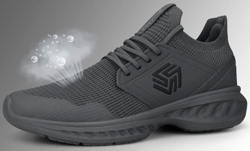 Breathable Men's Running Shoes - FlexiFit-Black-6.5-State of Style