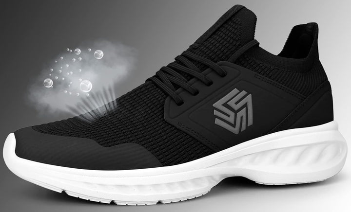 Breathable Men's Running Shoes - FlexiFit-Black-6.5-State of Style