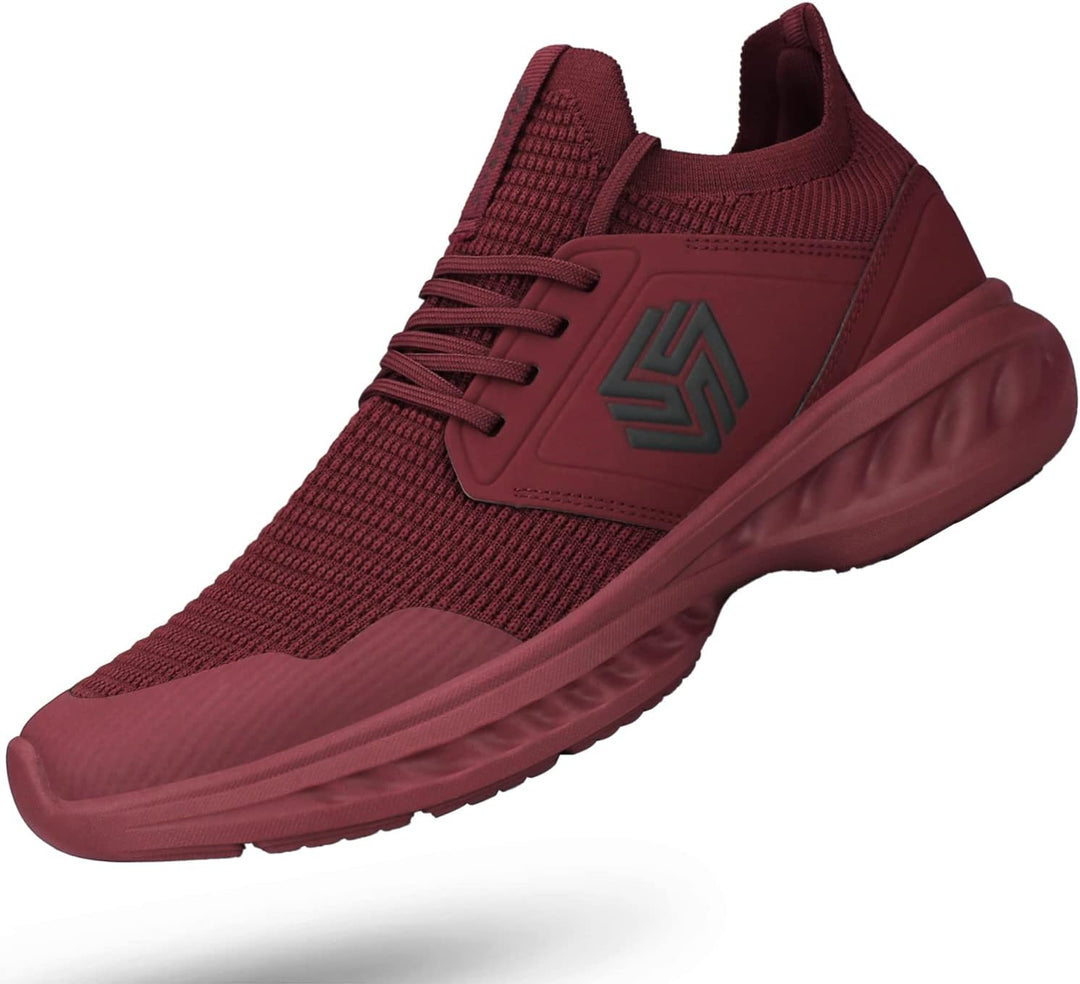 Breathable Men's Running Shoes - FlexiFit-Burgundy-6.5-State of Style